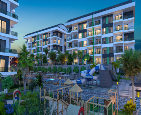 Luxurious complex by the sea in Kargicak