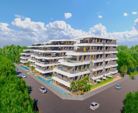 Разные планировки квартир в элитном комплексе в Анталии Аксу