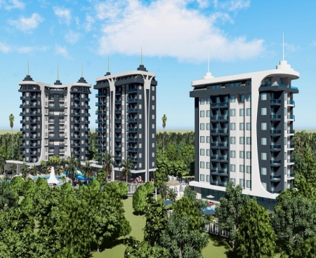 Modern Apartments for Sale Near the Sea in Avsallar