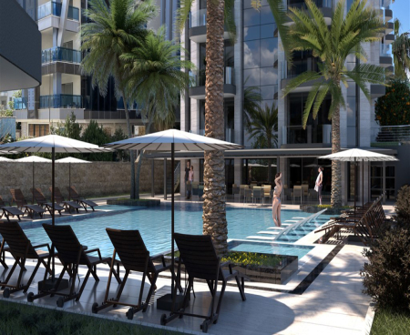 Apartments in a new building on the first line in Mahmutlar Alanya