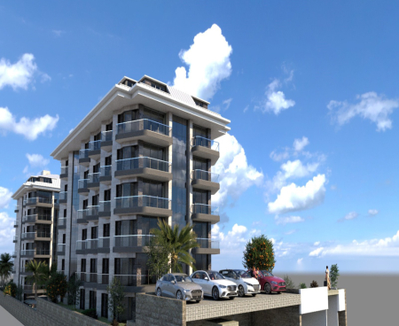 Apartments in a new building on the first line in Mahmutlar Alanya