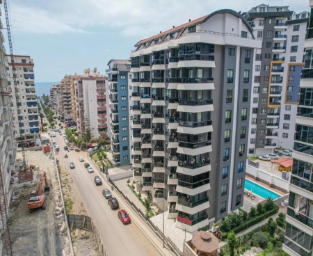 Furnished 1+1 Apartment for Sale – White Sail Residence, Mahmutlar